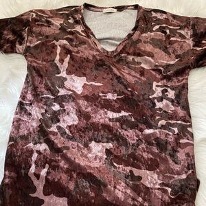 Velvet Purple Army Print Tunic
